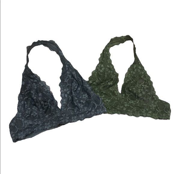 Free People Lace Bralettes Pack of 2 Size Small - Picture 1 of 3
